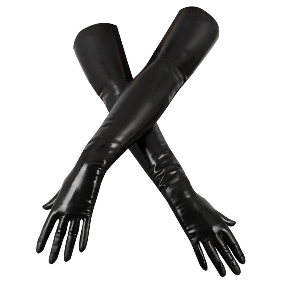 Gants Longs En Latex Bdsm Noirs
