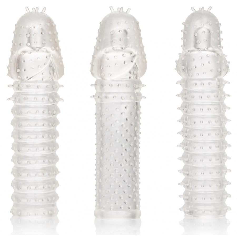 Kit de 3 Gaines De Pénis Texturées Ribbed Extend 14 x 4cm